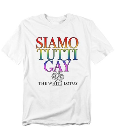 The White Lotus Men's White Lotus Siamo Tutti Gay T-Shirt