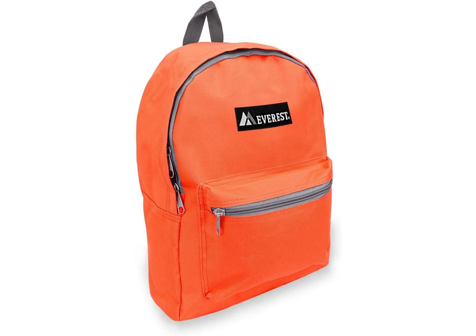 Basic Backpack, Tangerine, One Size