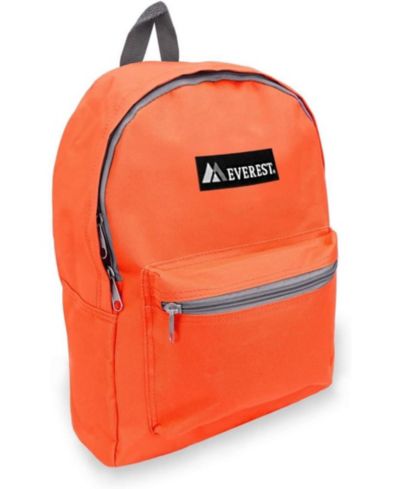 Basic Backpack, Tangerine, One Size