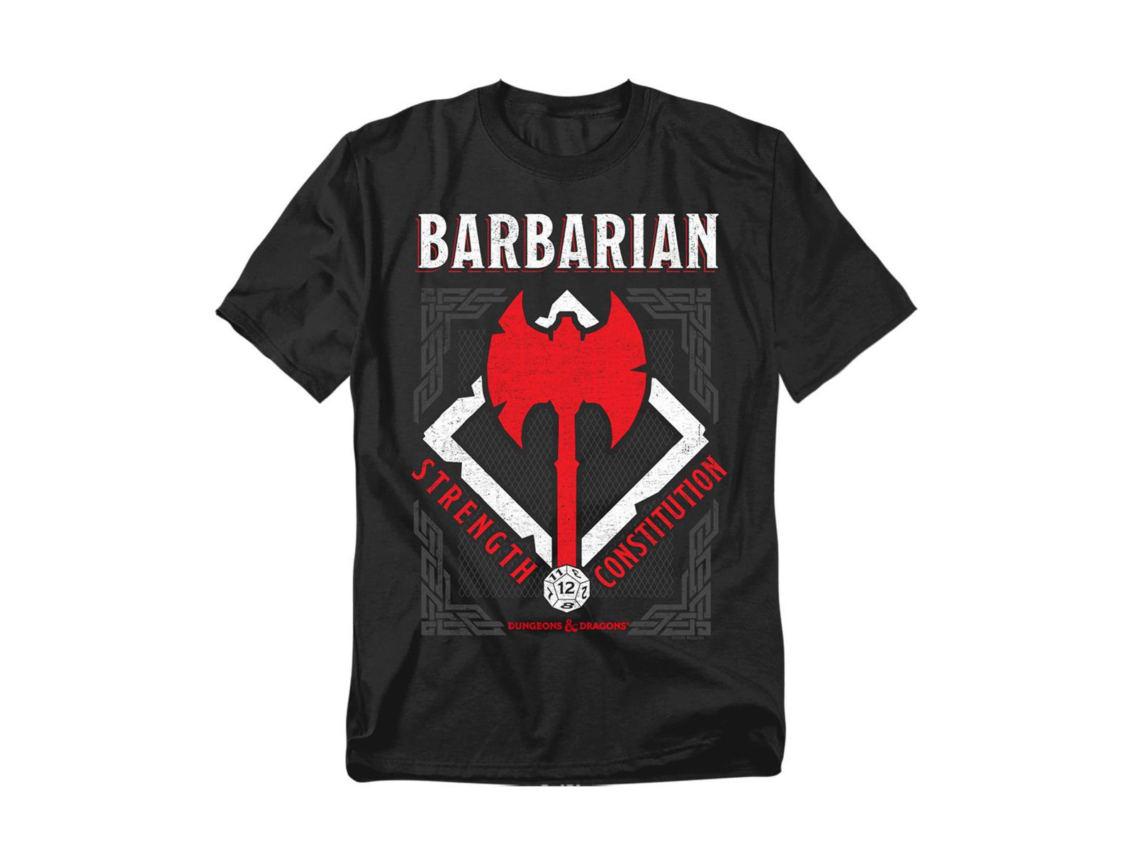 D&D Big & Tall Dungeons Dragons Barbarian Strength Constitution T-Shirt