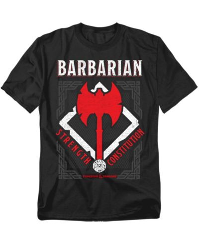D&D Big & Tall Dungeons Dragons Barbarian Strength Constitution T-Shirt