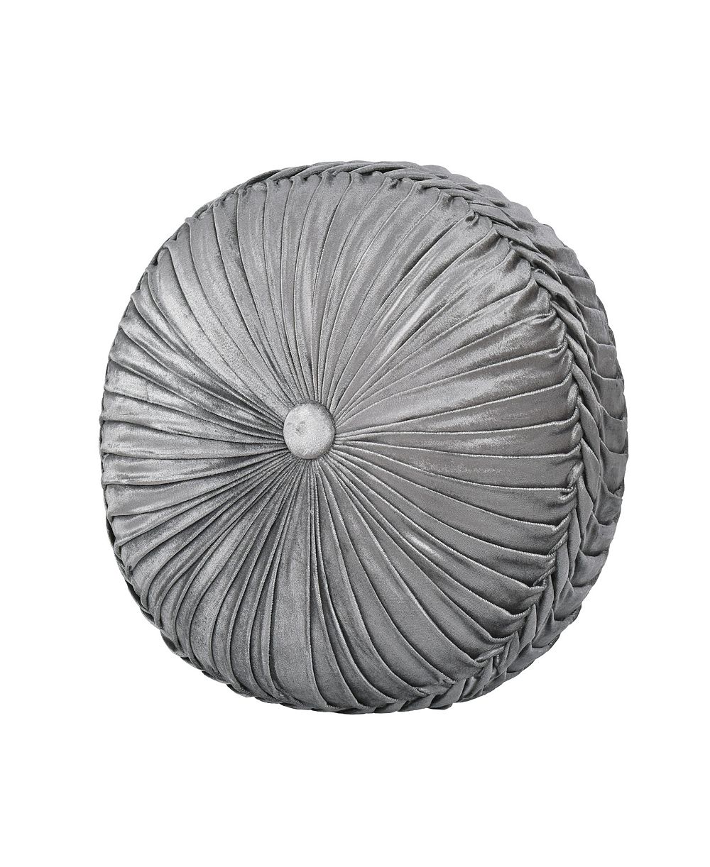 J Queen New York Annabelle Tufted Round Decorative Pillow, 15" x 15"