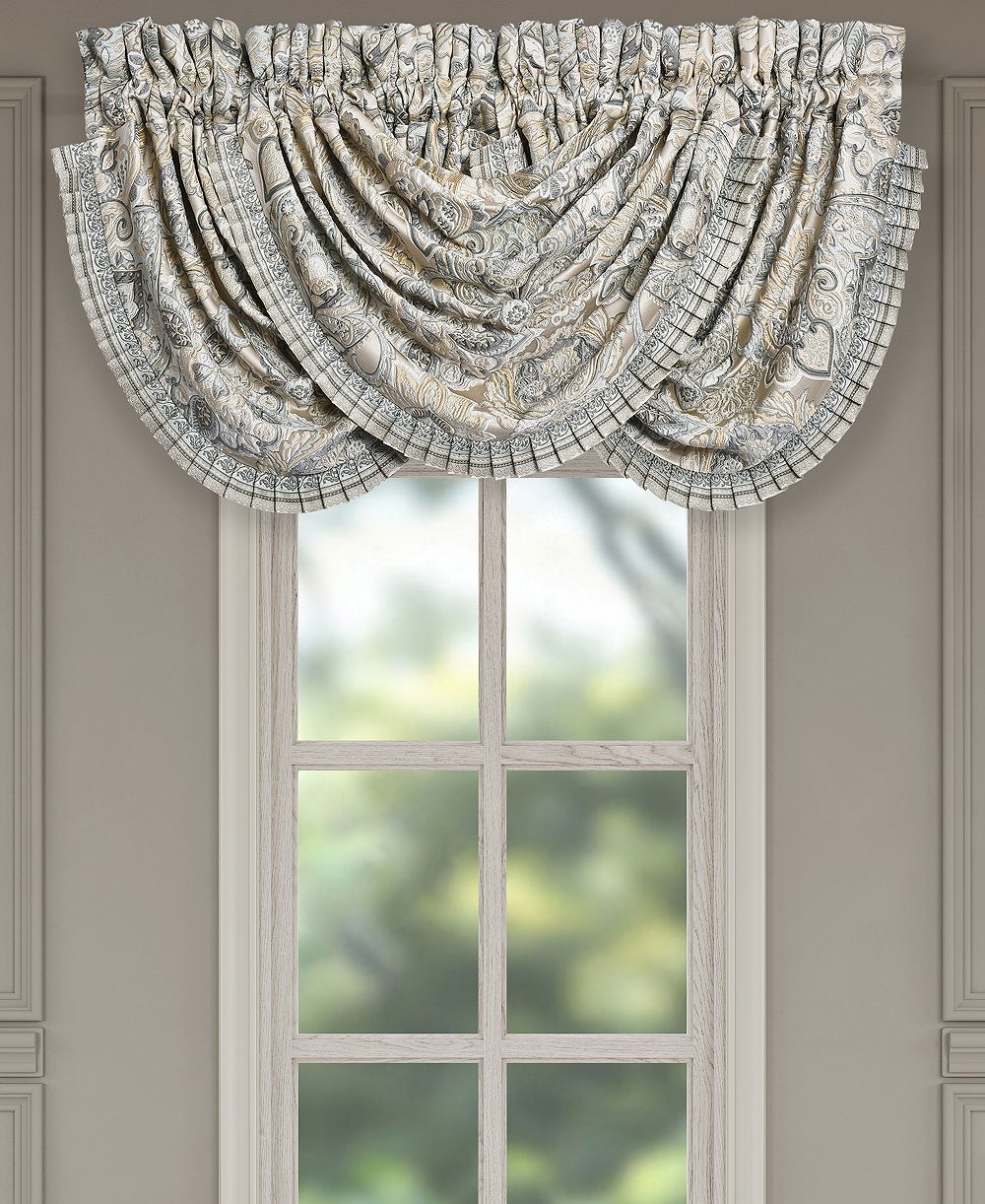 J Queen New York Annabelle Window Waterfall Valance, 33" x 49"