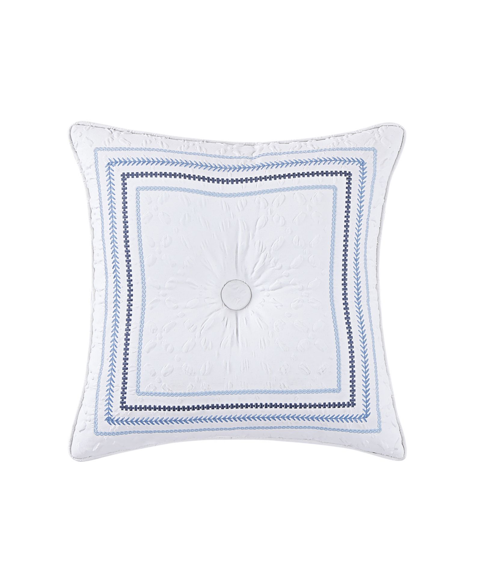 J Queen New York Bayside Embroidered Decorative Pillow, 18" x 18"