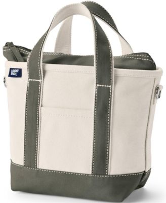 Торба Lands' End Small 3 Pocket Zip Top Canvas Tote Bag