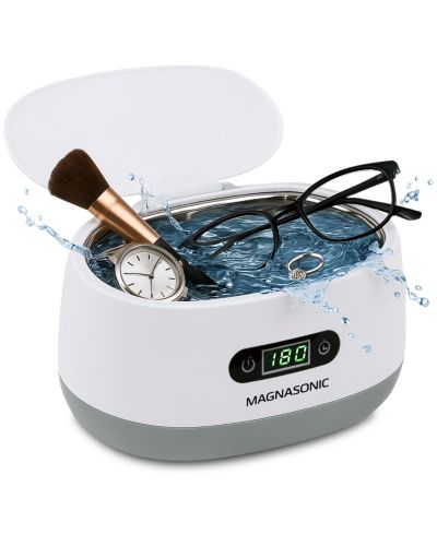 Magnasonic Ultrasonic Jewelry Cleaner Machine, 20oz Tank for Rings, Necklaces, Glasses, Watches, and Dentures
