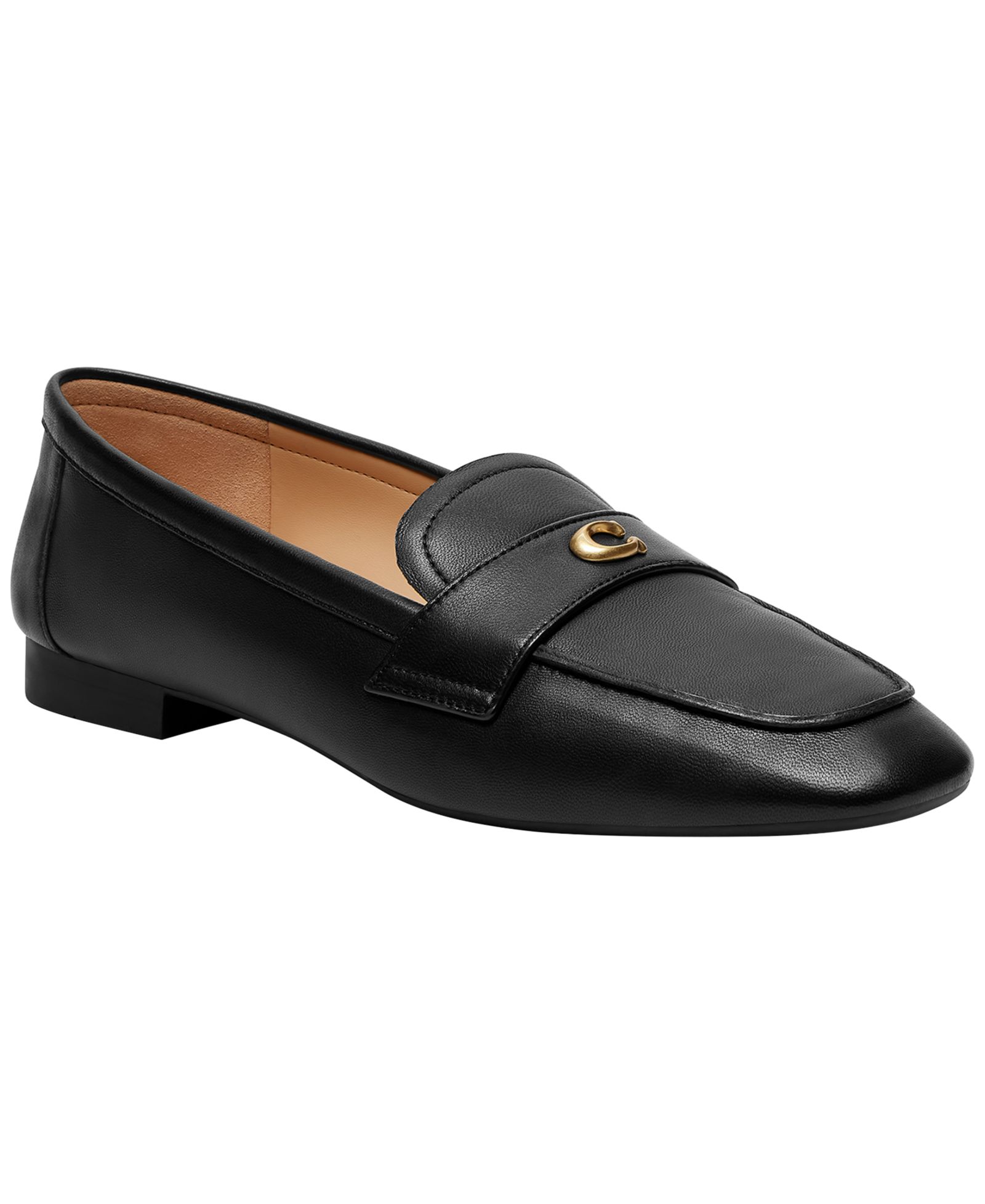 Женские кожаные лоферы COACH Signature Sculpted C Round Toe