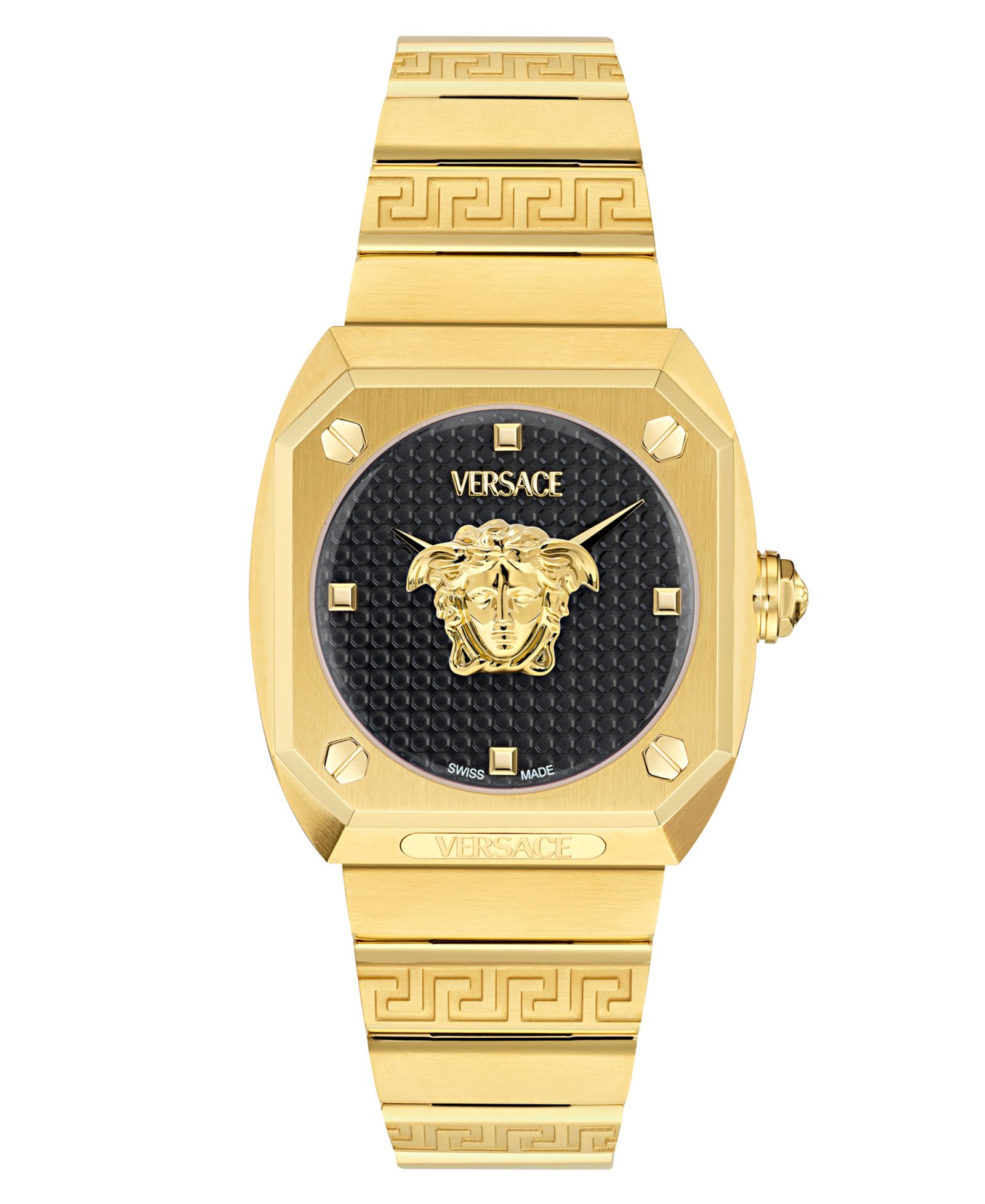 Versace Women's Swiss Medusa Antares Gold Ion Plated Bracelet Watch 35mm