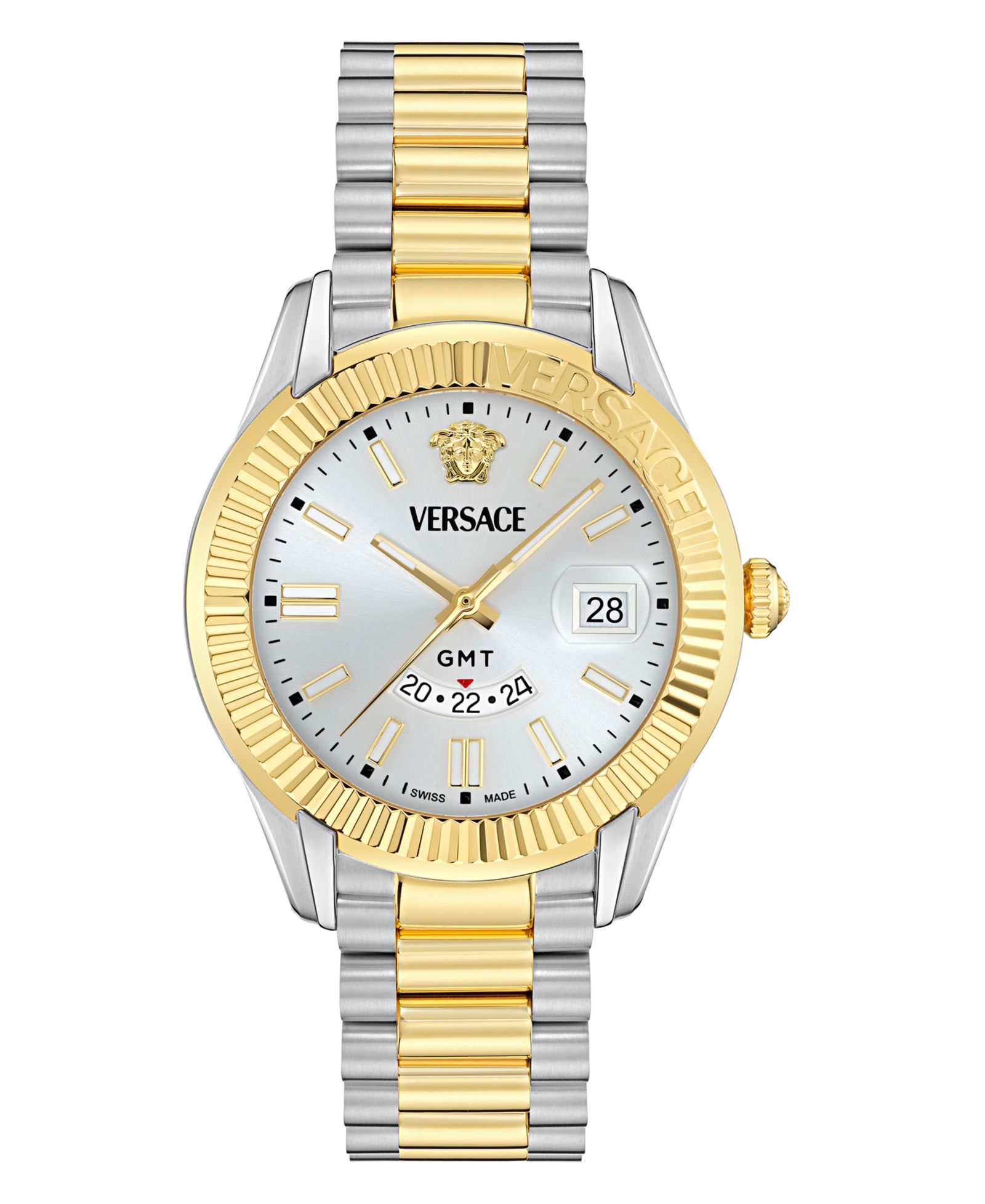 Versace Мужские часы Swiss Apodis GMT Two-Tone 41mm