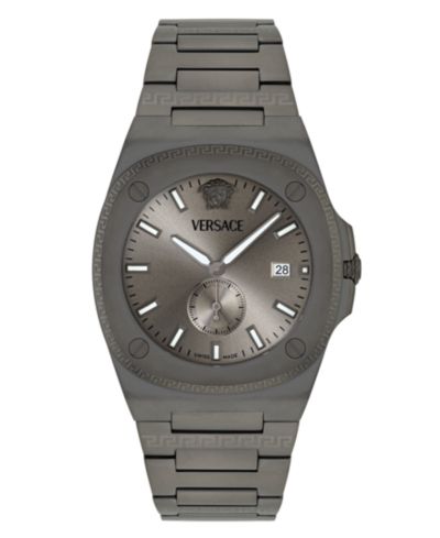Мужские наручные часы Versace Swiss Tolomeo, стальное покрытие Gunmetal, 40mm