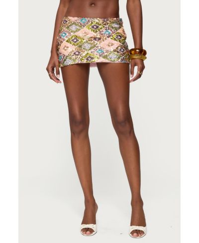 Edikted Women's Naama Sequin Mini Skort