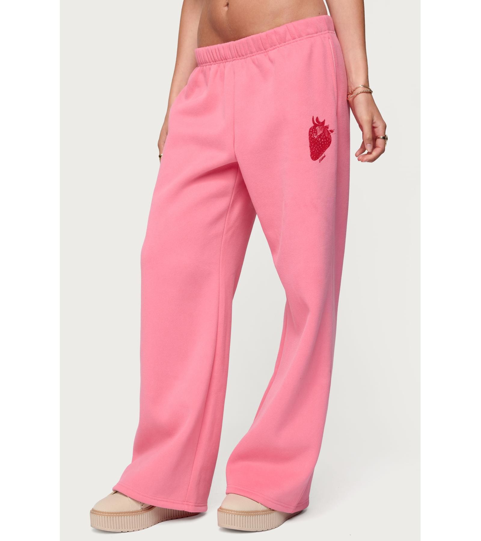 Edikted Women's Strawberry Babe Sweatpants