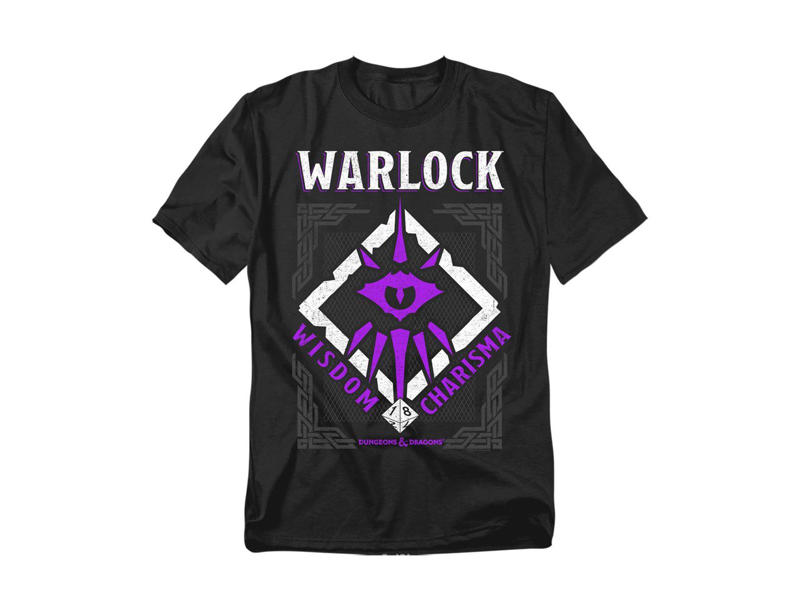 D&D Men's Dungeons Dragons Warlock Wisdom Charisma T-Shirt