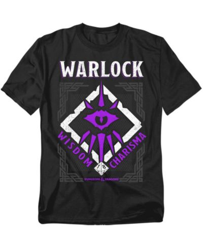 D&D Men's Dungeons Dragons Warlock Wisdom Charisma T-Shirt