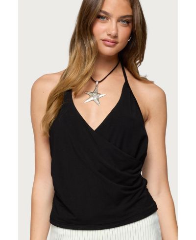 Женский топ Edikted Carmel V Neck Halter