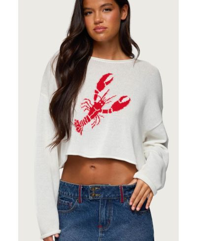 Женский объемный трикотажный топ Edikted Lobster Babe