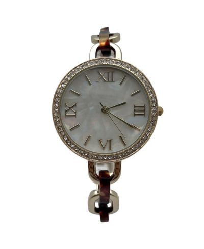 Olivia Pratt Brown Bracelet Style Metal and Tortoise Women Watch
