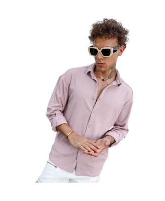 Рубашка Campus Sutra Мужская Nude Pink Spear-Textured