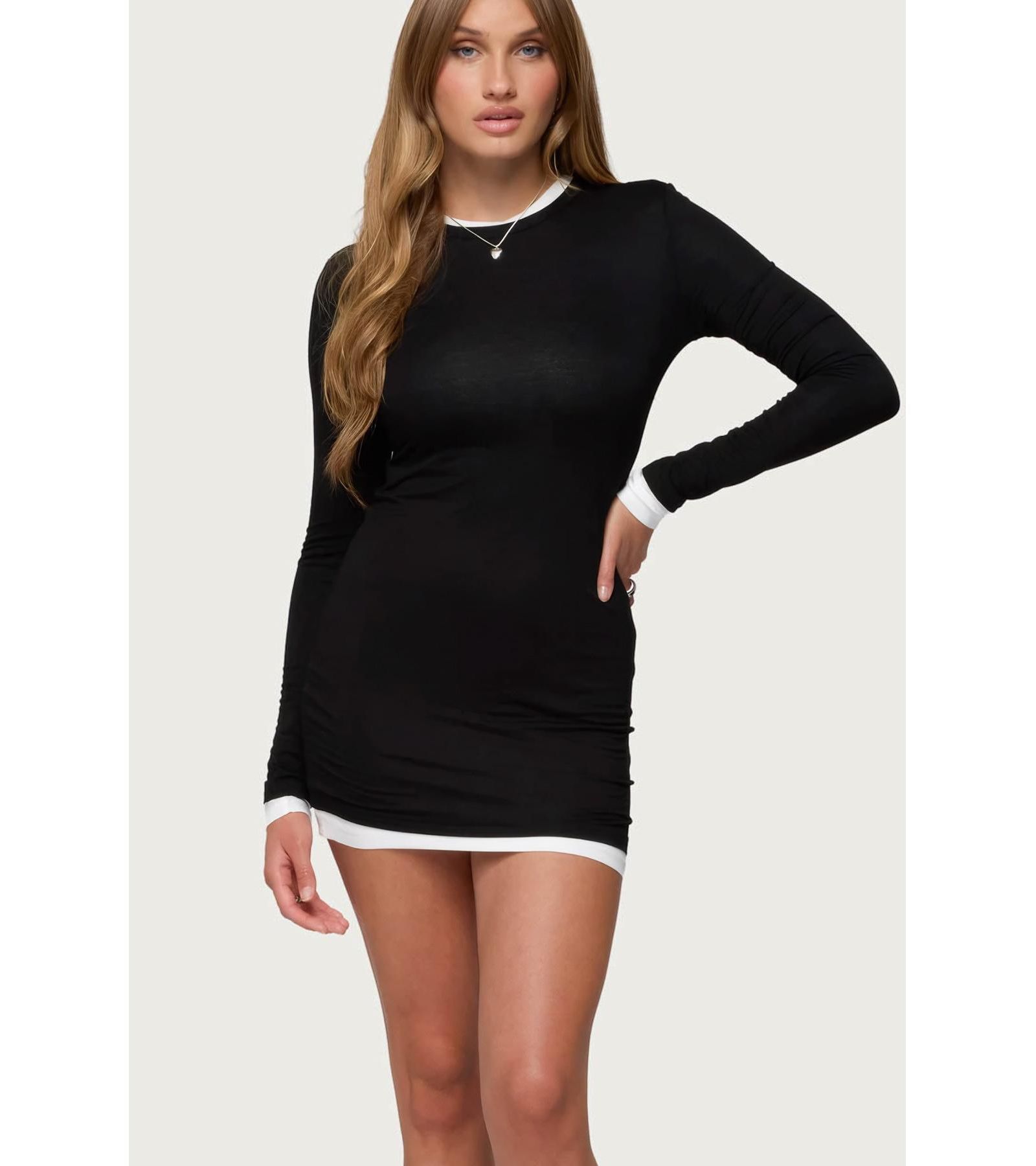Мини-платье Edikted Women's Norah Contrast Layered