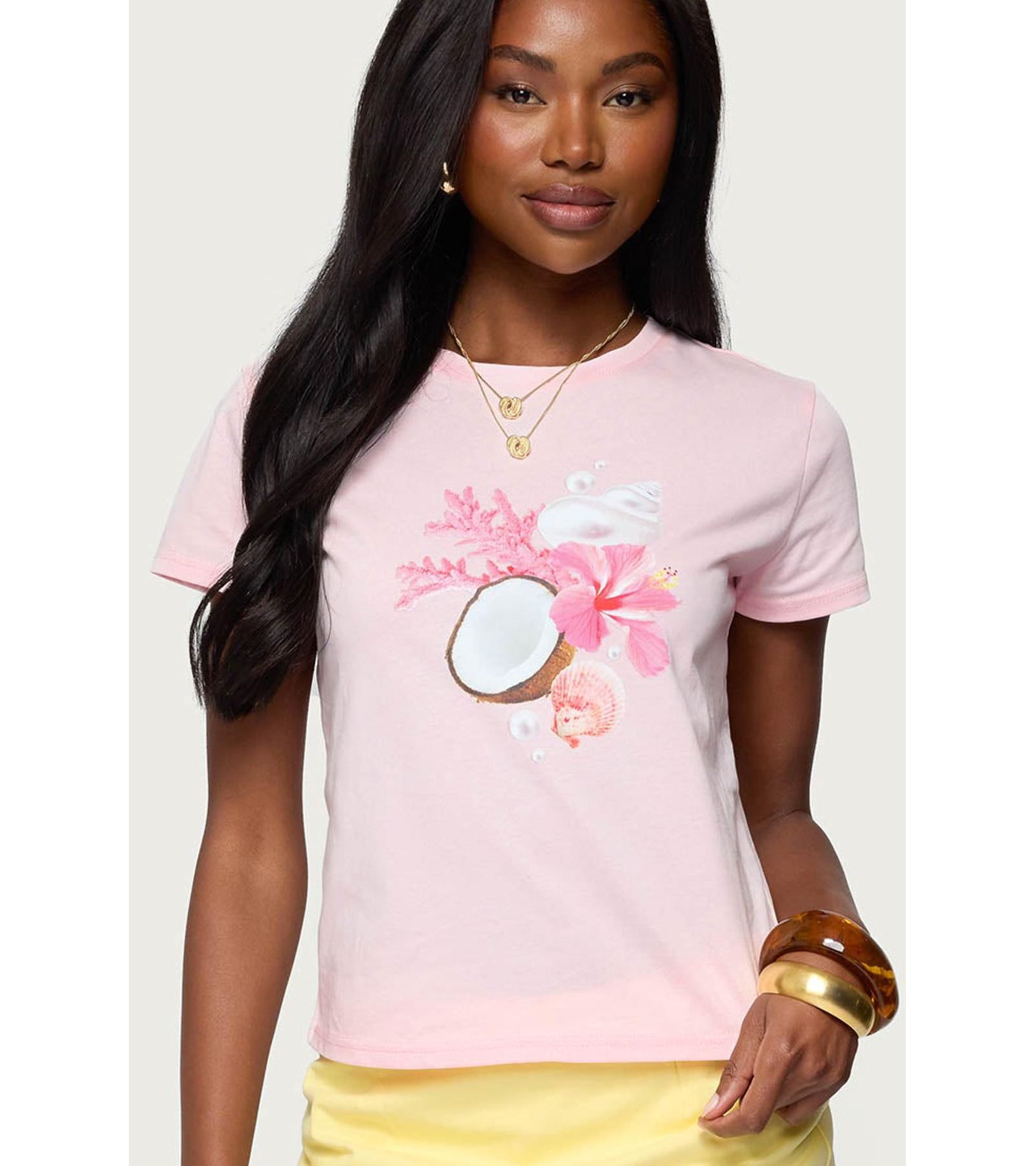 Edikted Women's Ocean S Calling Coastal T Shirt
