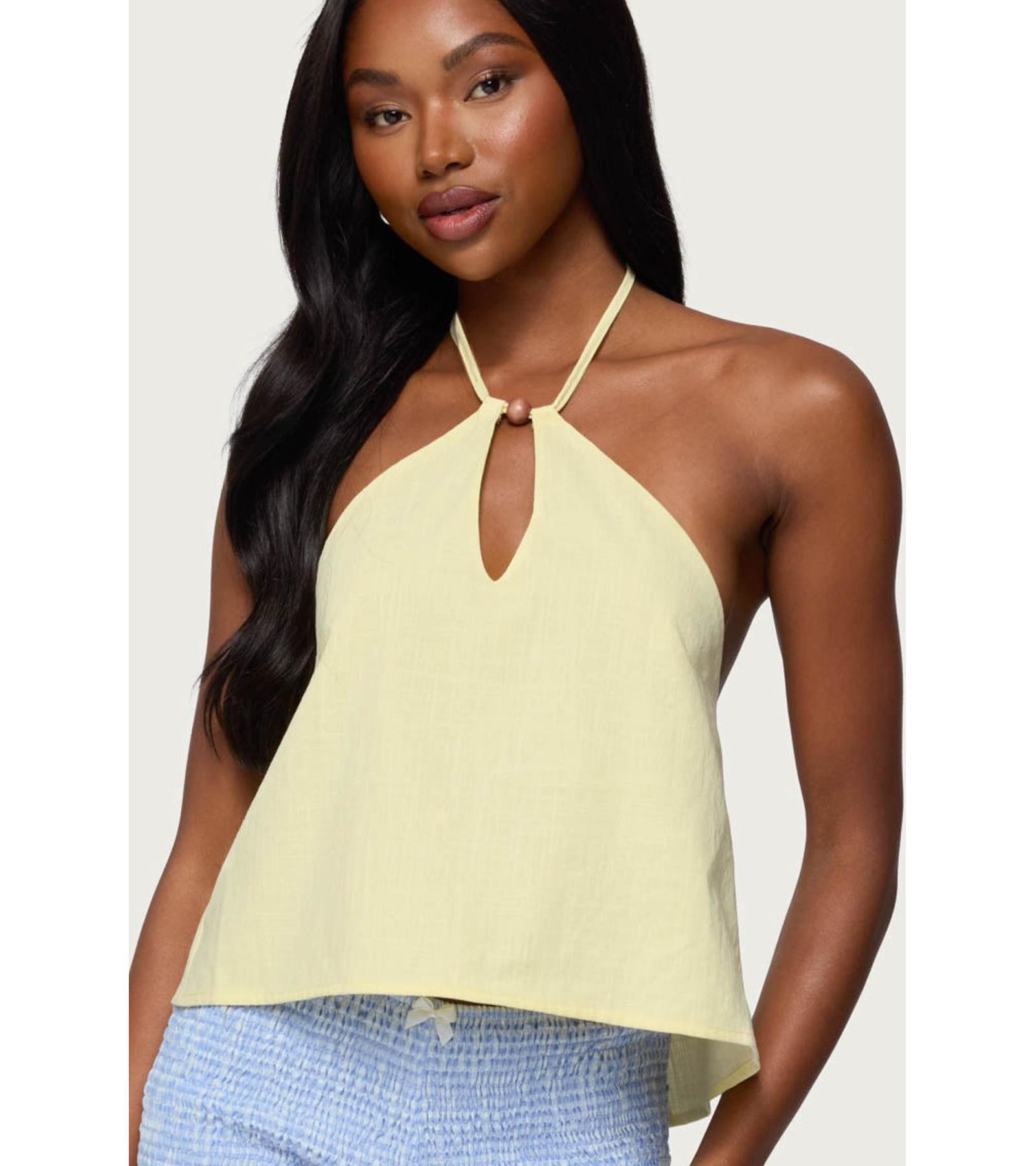 Женский топ Edikted Oliviana Linen Look Halter