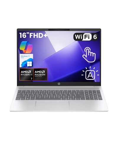 HP ноутбук OmniBook 16" Ryzen AI 7 32GB RAM 1TB SSD Windows 11 Home FHD+ 60Hz Silver