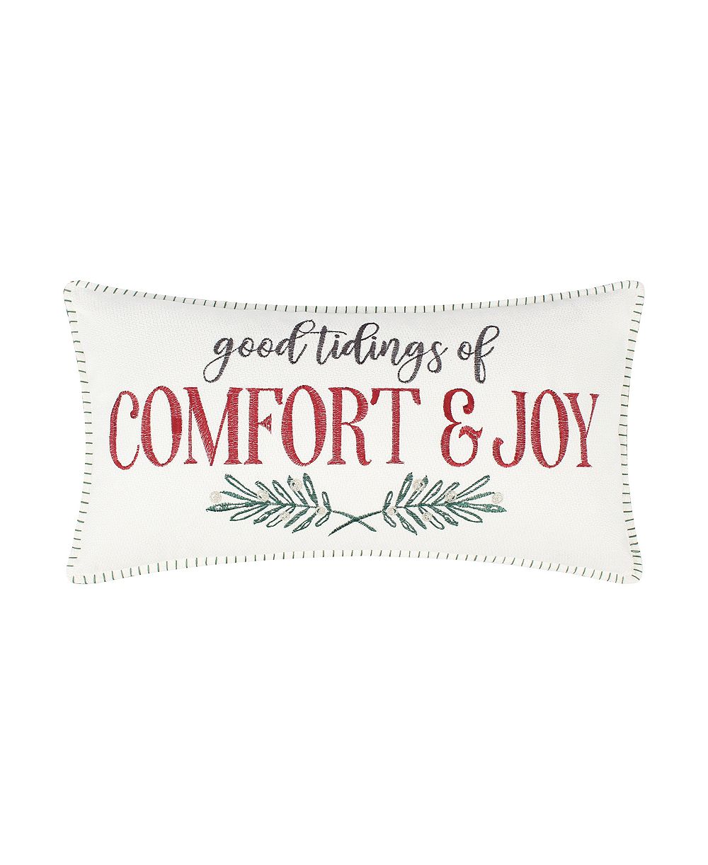 Levtex Spencer Plaid Comfort Embroidered Decorative Pillow, 12" x 24"
