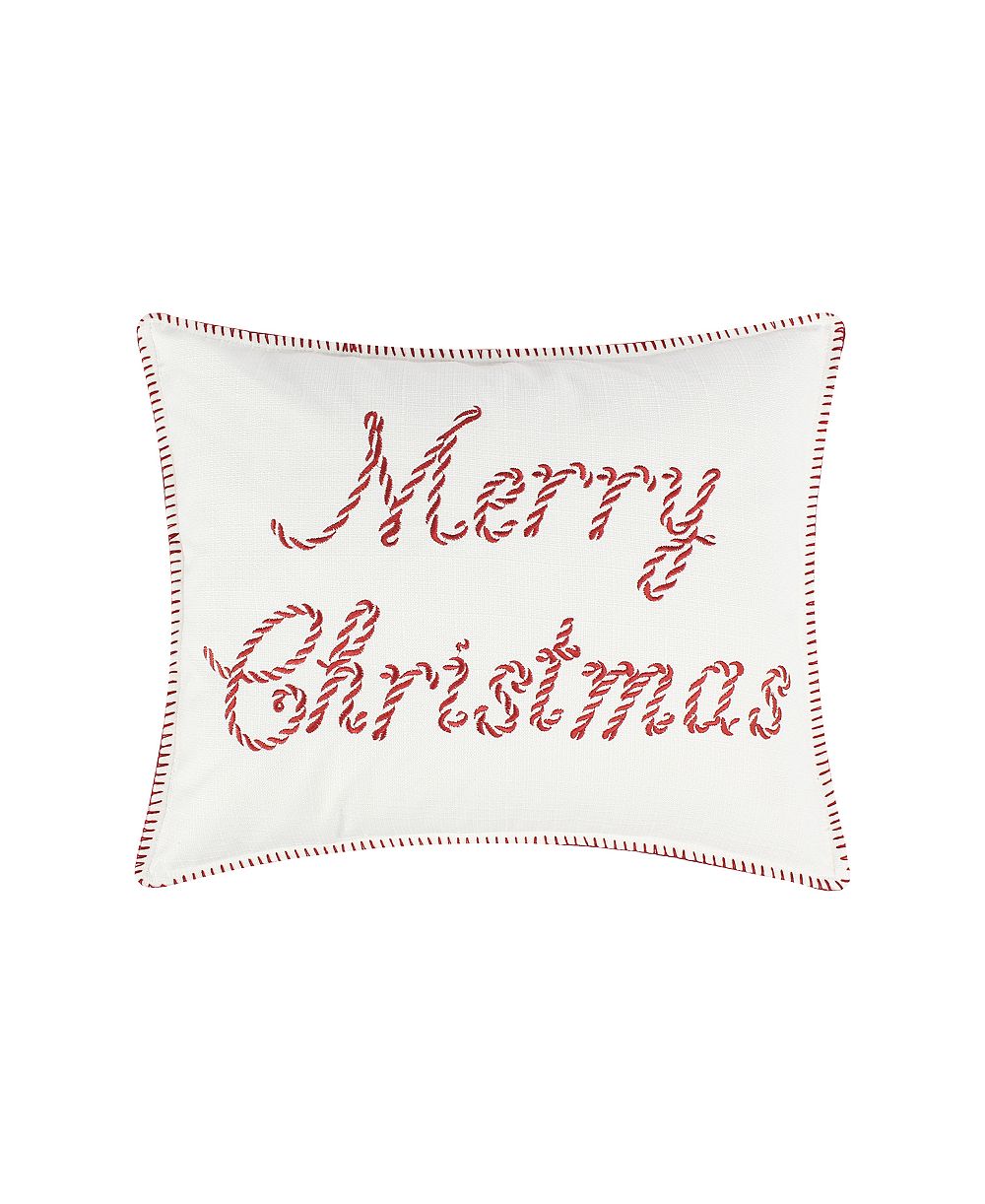 Levtex Декоративная подушка с вышивкой Peppermint Plaid, 18" x 14"
