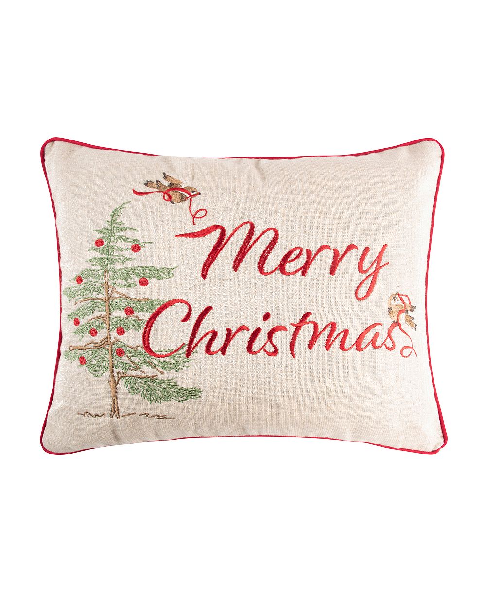 Levtex декоративная подушка Tinsel Tidings Embroidered, 14" x 18"
