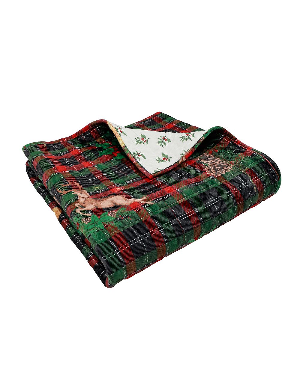 Levtex Home Декоративный плед Merry Tartan Reversible Quilted, 50" x 60"