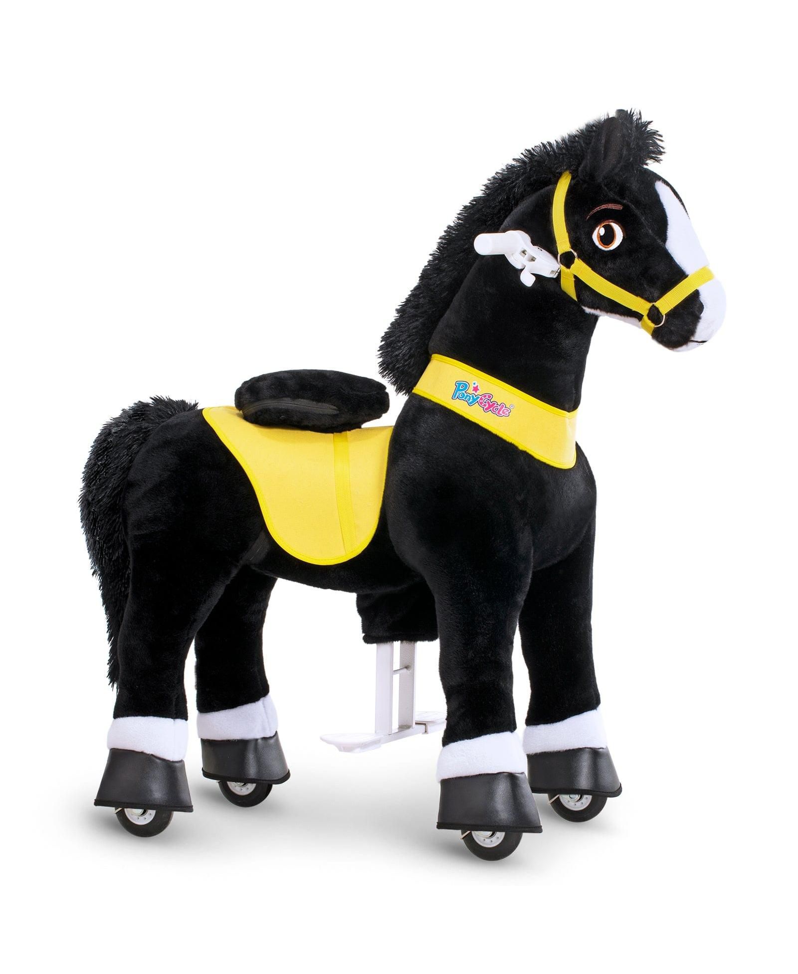 Игрушка-лошадка PonyCycle Ride-on Horse Black Model E Size 4 for 4-7 Years