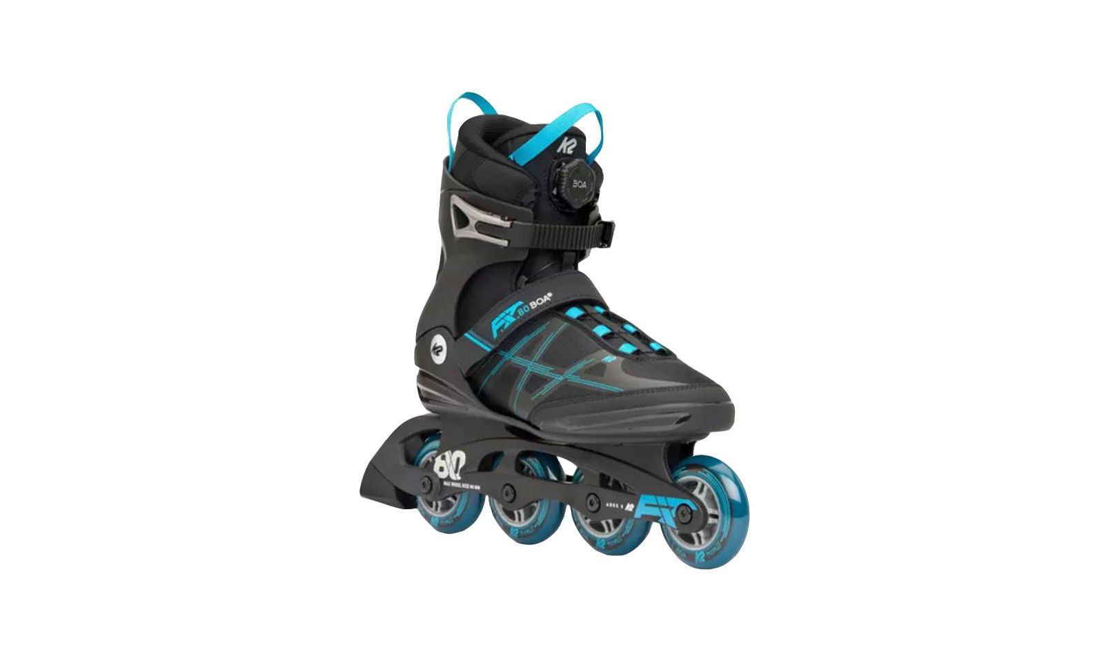 K2 F.I.T. 80 BOA Black/Blue Mens Inline Skates