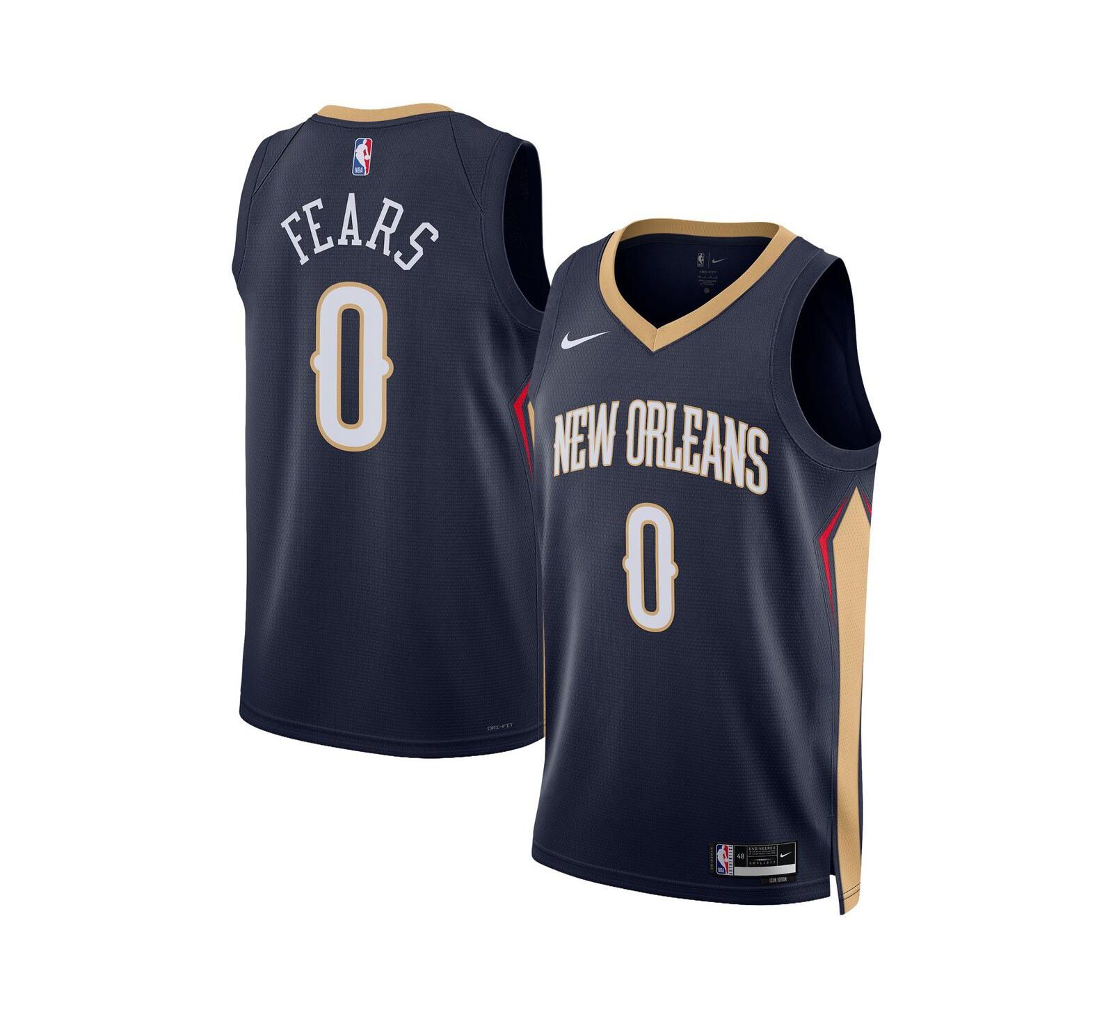 Nike Мужская и Женская футболка Jeremiah Fears New Orleans Pelicans Swingman Icon Edition