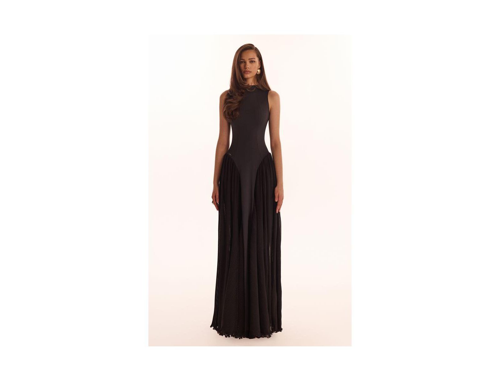 Milla Women's Elegant mock neck maxi dress