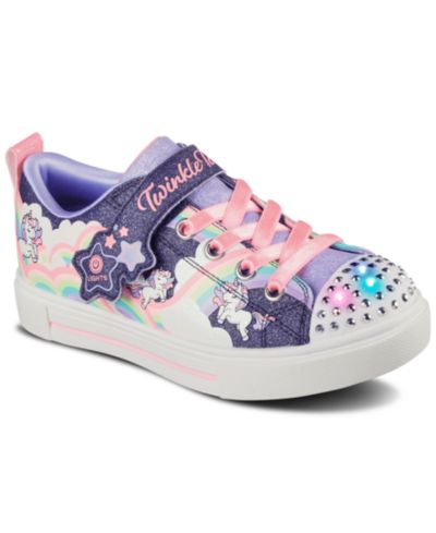 Детские прогулочные кроссовки Skechers Little Girls Twinkle Toes: Twinkle Sparks - Unicorn Stay-Put Light-Up