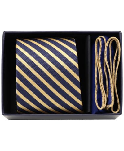 Ben Sherman Мужской 2-Piece Stripe Tie and Pocket Square Set