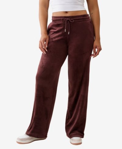 Брюки True Religion Women's Crystal Velour Straight Leg