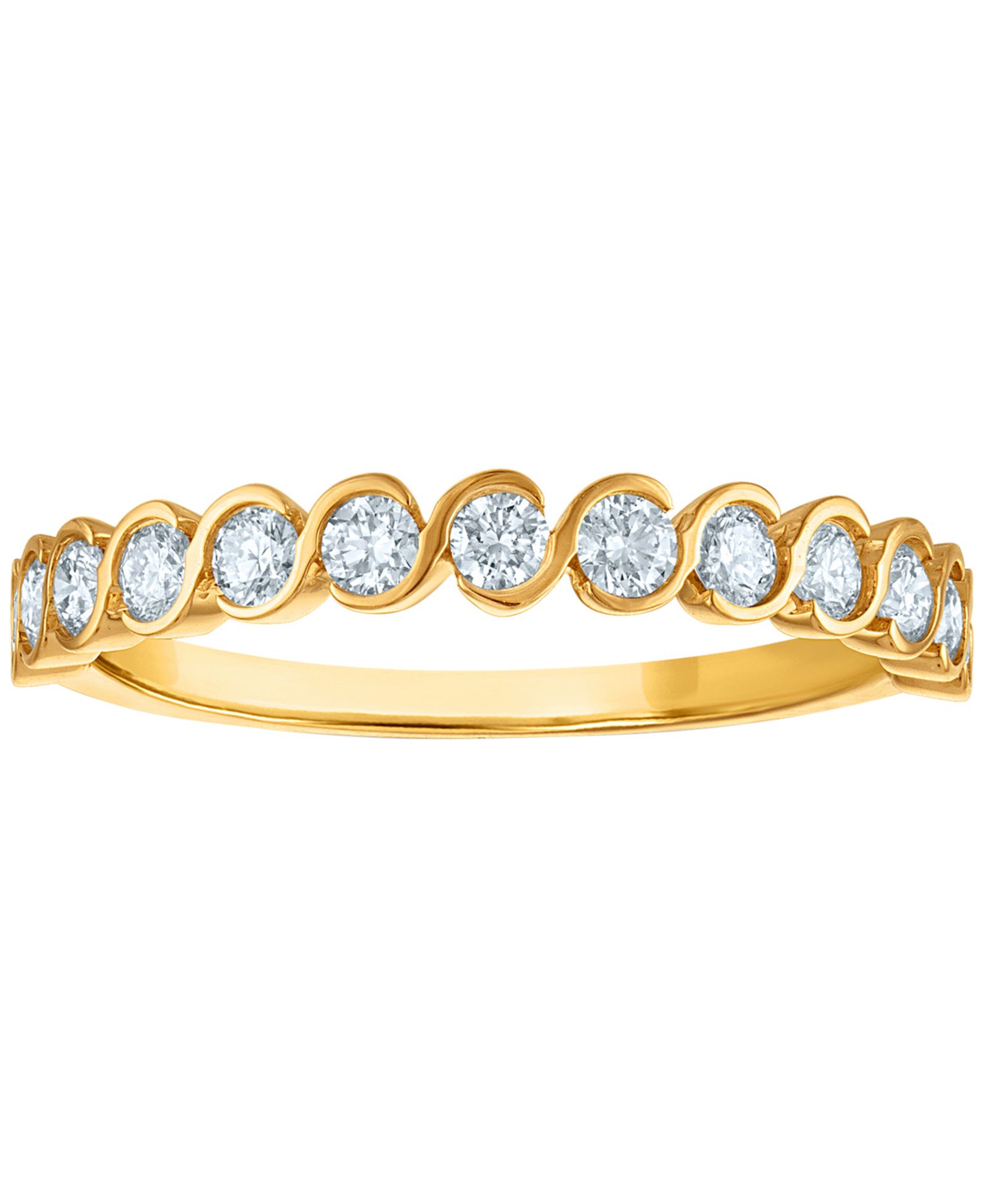 Кольцо с бриллиантом Macy's в золоте 14k Yellow Gold