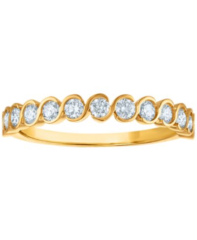 Кольцо с бриллиантом Macy's в золоте 14k Yellow Gold