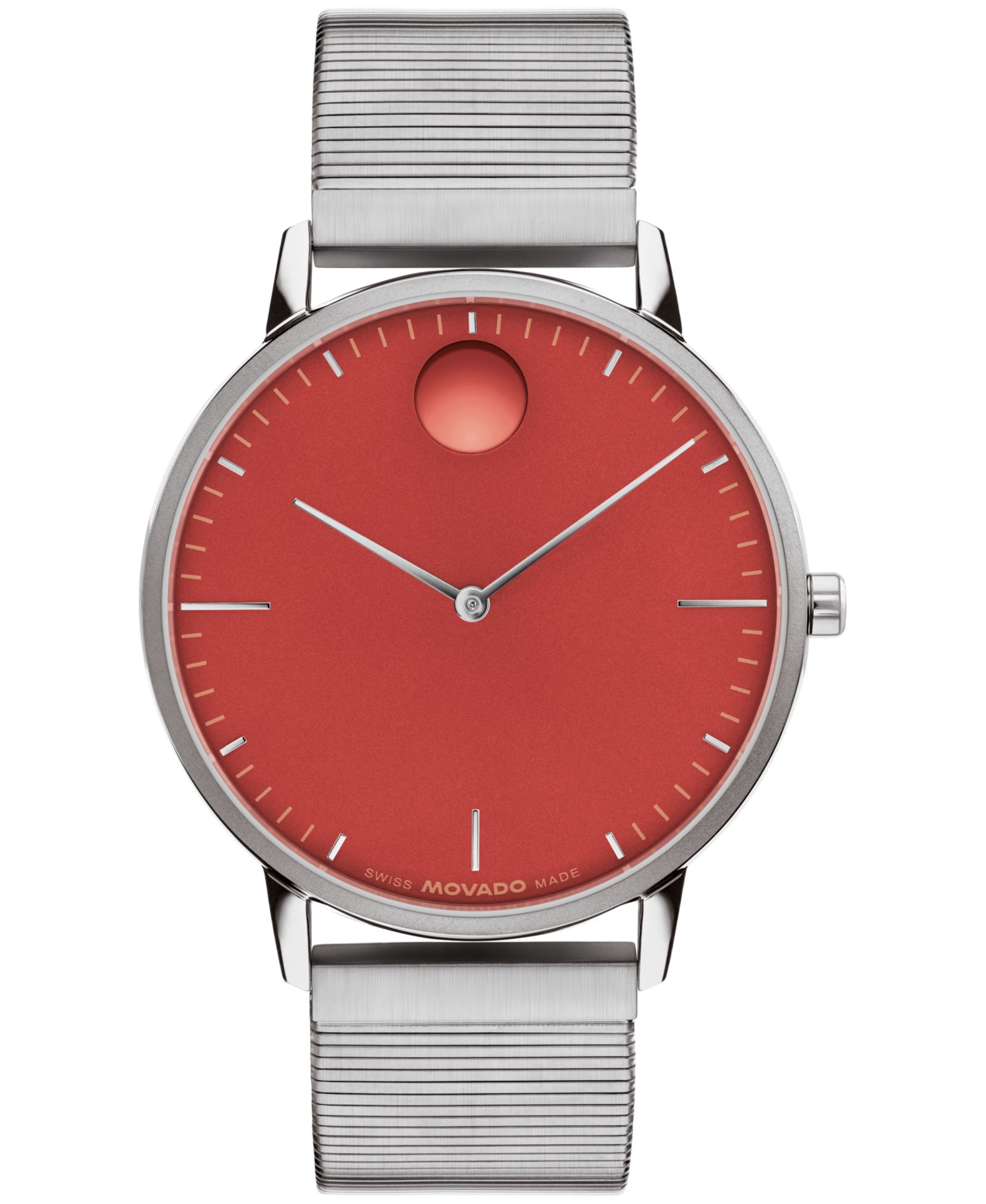 Movado Unisex Movado Face Swiss Quartz Stainless Steel Watch 41mm