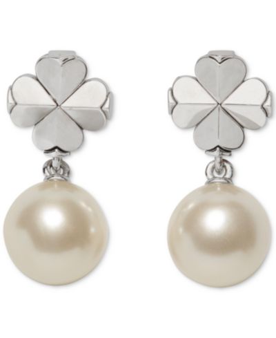 kate spade new york серьги-подвески с имитацией жемчуга и кубическим цирконием