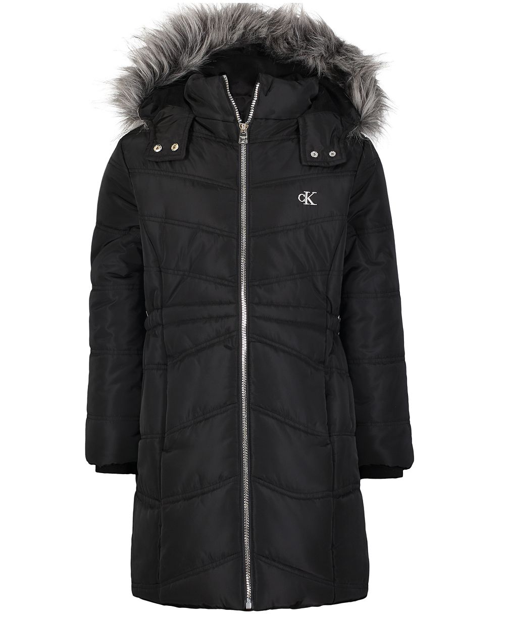 Calvin Klein Girls' 4-6X Aerial Puffer Jacket