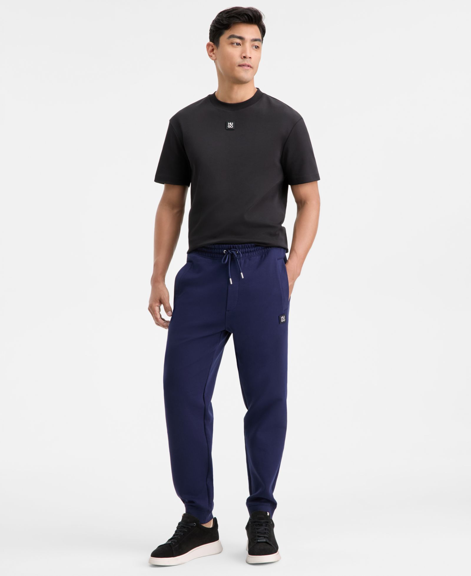 Hugo by Hugo Boss Men's Dimacs Stacked Logo Sweatpants