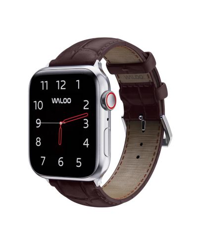 Waloo Crocodile Texture Leather Replacement Band for Apple Watch