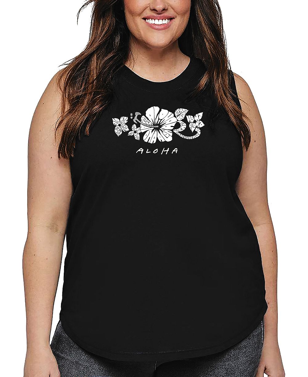 Танк-топ La Pop Art Plus Size Aloha Word Art