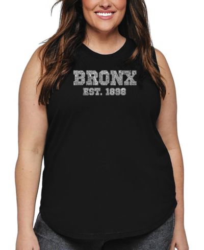 La Pop Art Plus Size Popular Neighborhoods in Bronx Word Art Tank Top
