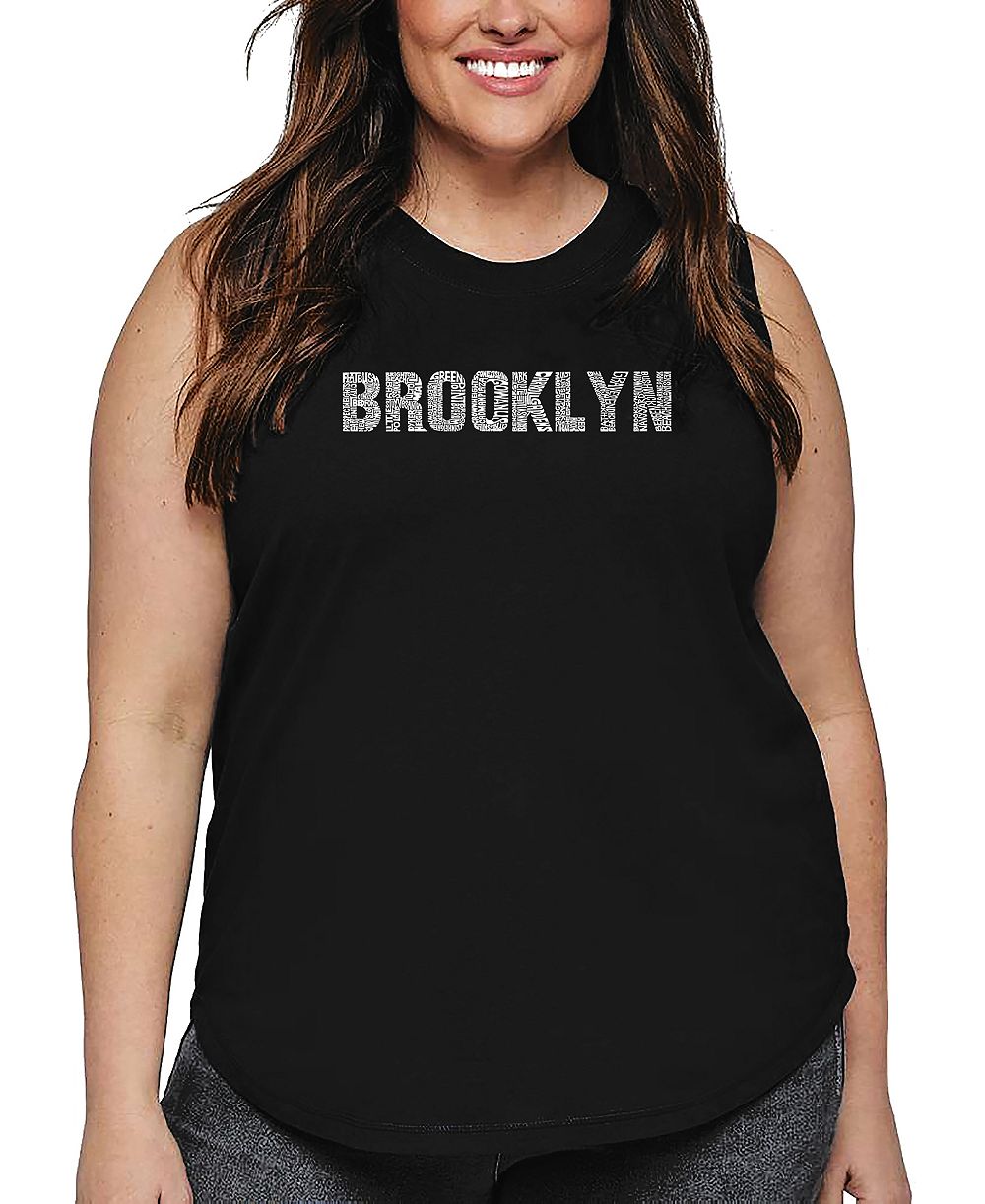 Майка La Pop Art Plus Size Brooklyn Neighborhoods Word Art