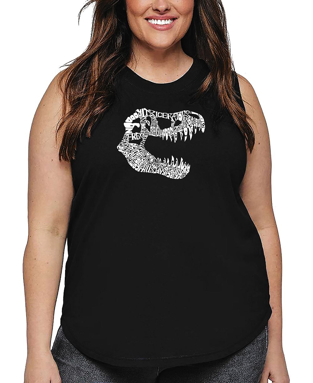 Танк-топ LA Pop Art Plus Size Trex Word Art