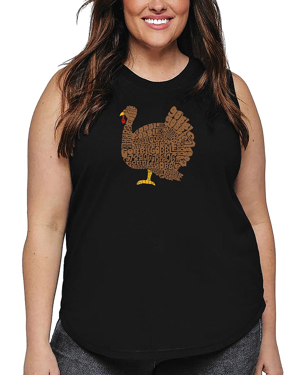 Топ La Pop Art Plus Size Thanksgiving Word Art