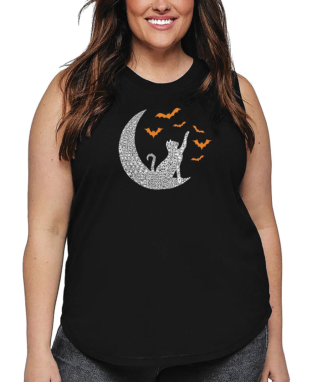 Женский топ La Pop Art Plus Size Lunar Bats Word Art